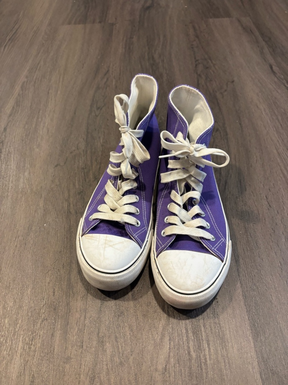 Converse Purple High-Top Sneakers with White Accents